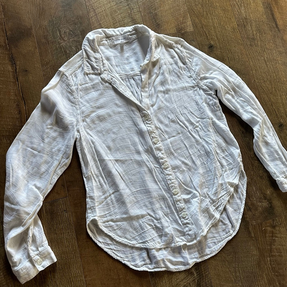 Women's Bella Dahl White Button Down Shirt M